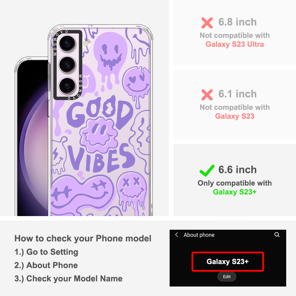 Good Vibes Phone Case - Samsung Galaxy S23 Plus Case - MOSNOVO
