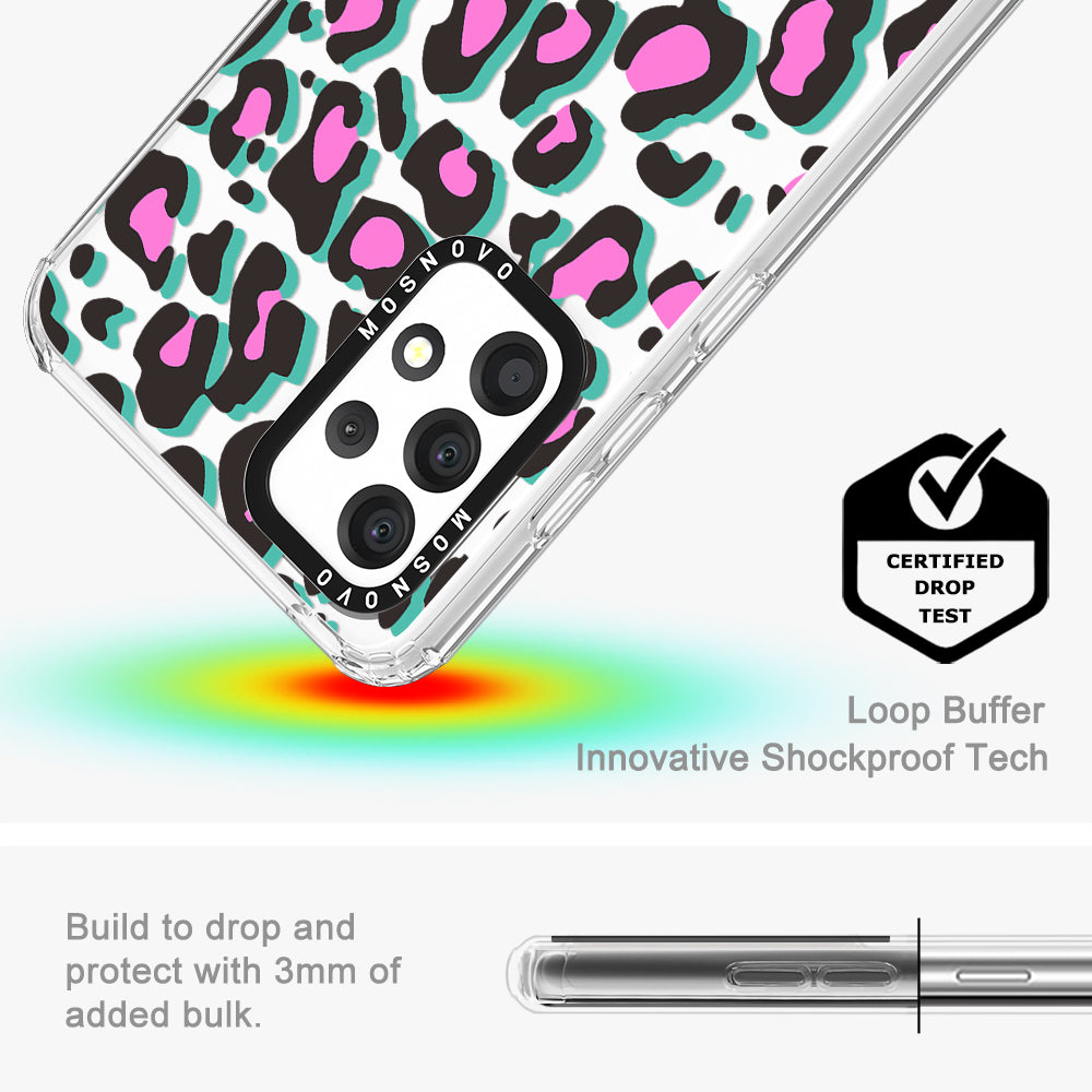 Hot Pink Leopard Print Phone Case - Samsung Galaxy A52 & A52 Case - MOSNOVO