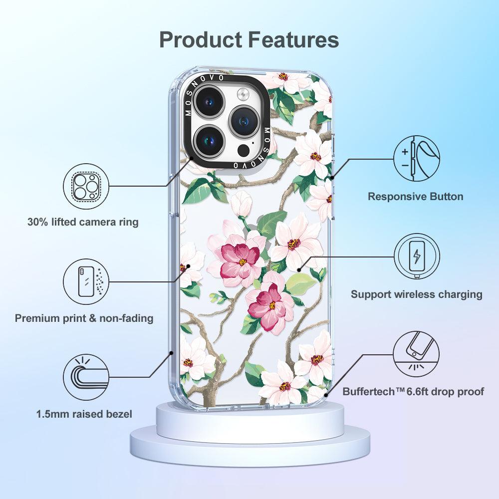 Magnolia Phone Case - iPhone 14 Pro Max Case - MOSNOVO