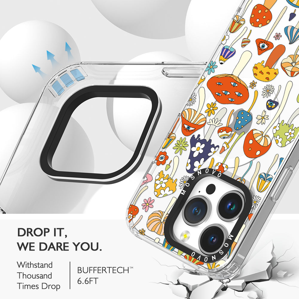 Mushroom Art Phone Case - iPhone 14 Pro Case - MOSNOVO