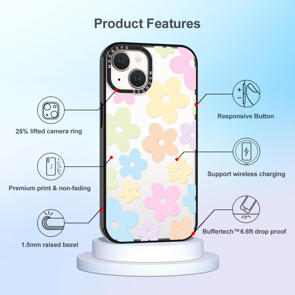 Pastel Flower Phone Case - iPhone 14 Case - MOSNOVO