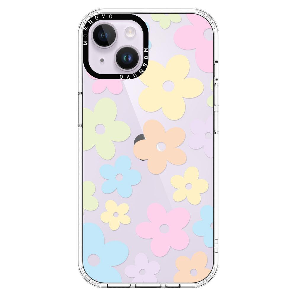 Pastel Flower Phone Case - iPhone 14 Plus Case - MOSNOVO