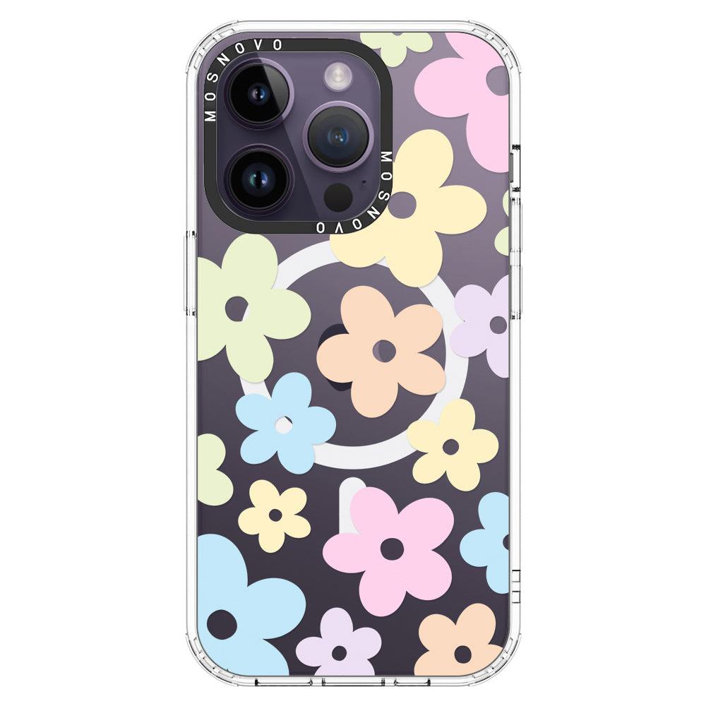 Pastel Flower Phone Case - iPhone 14 Pro Case - MOSNOVO