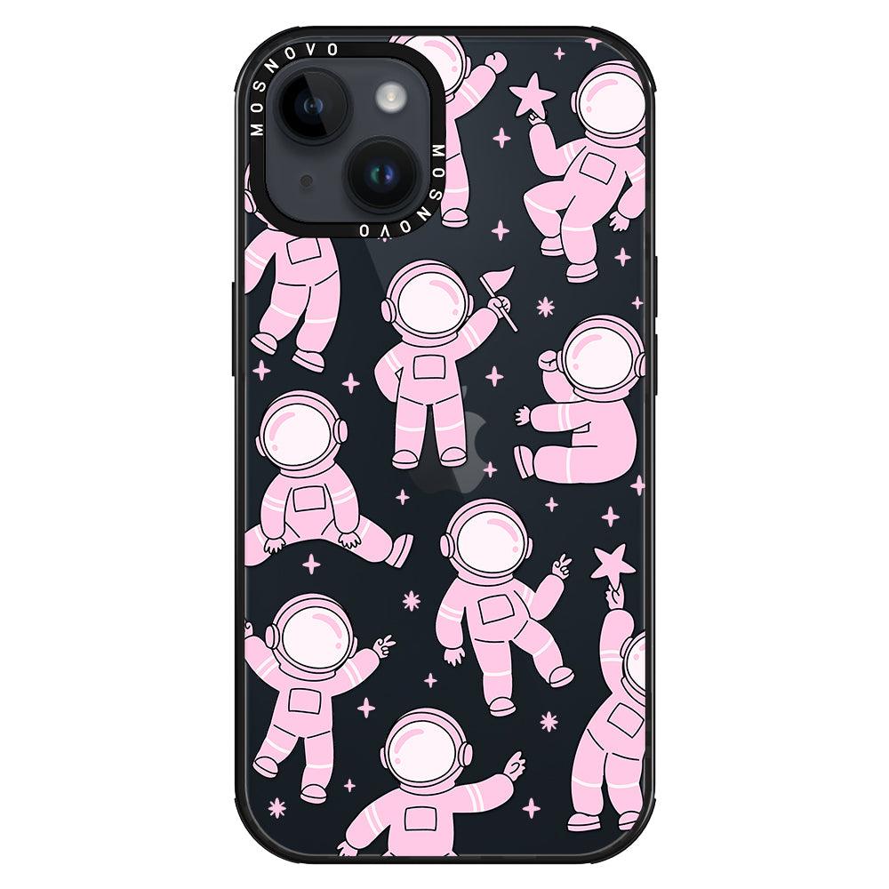 Pink Astronaut Phone Case - iPhone 14 Case - MOSNOVO
