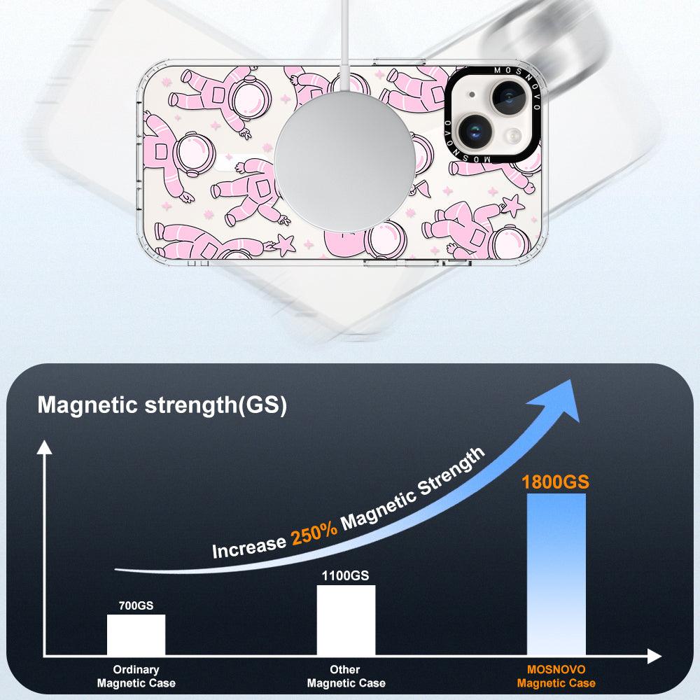 Pink Astronaut Phone Case - iPhone 14 Plus Case - MOSNOVO