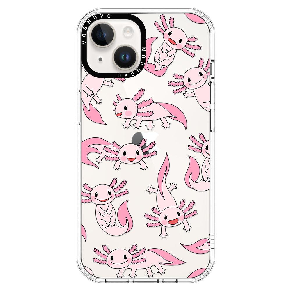 Pink Axolotl Phone Case - iPhone 14 Case - MOSNOVO