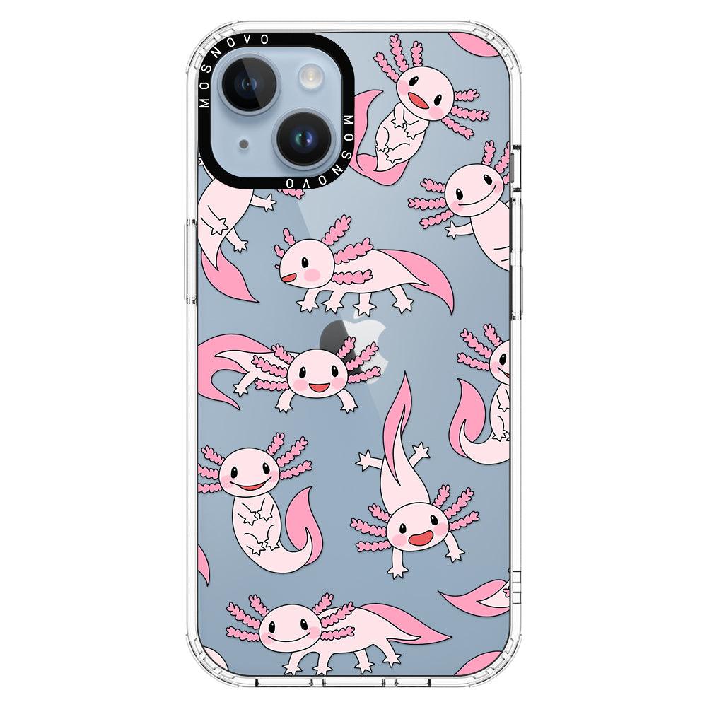 Pink Axolotl Phone Case - iPhone 14 Case - MOSNOVO