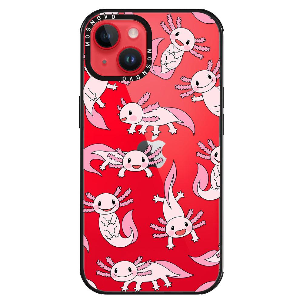 Pink Axolotl Phone Case - iPhone 14 Plus Case - MOSNOVO