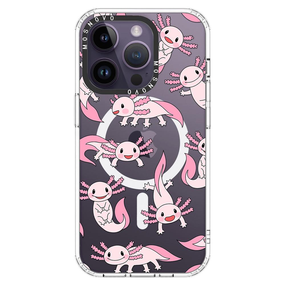 Pink Axolotl Phone Case - iPhone 14 Pro Case - MOSNOVO