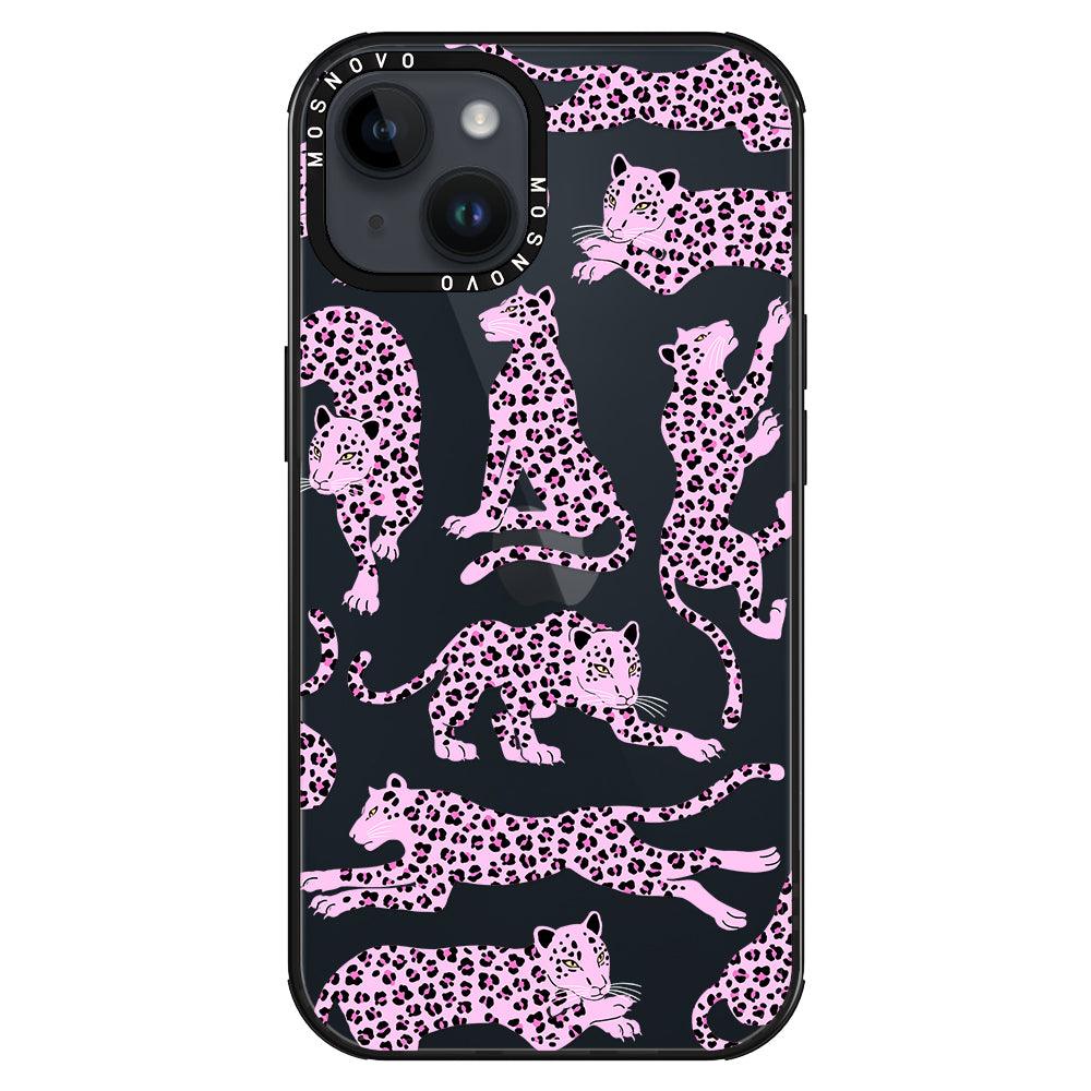 Pink Leopard Phone Case - iPhone 14 Case - MOSNOVO