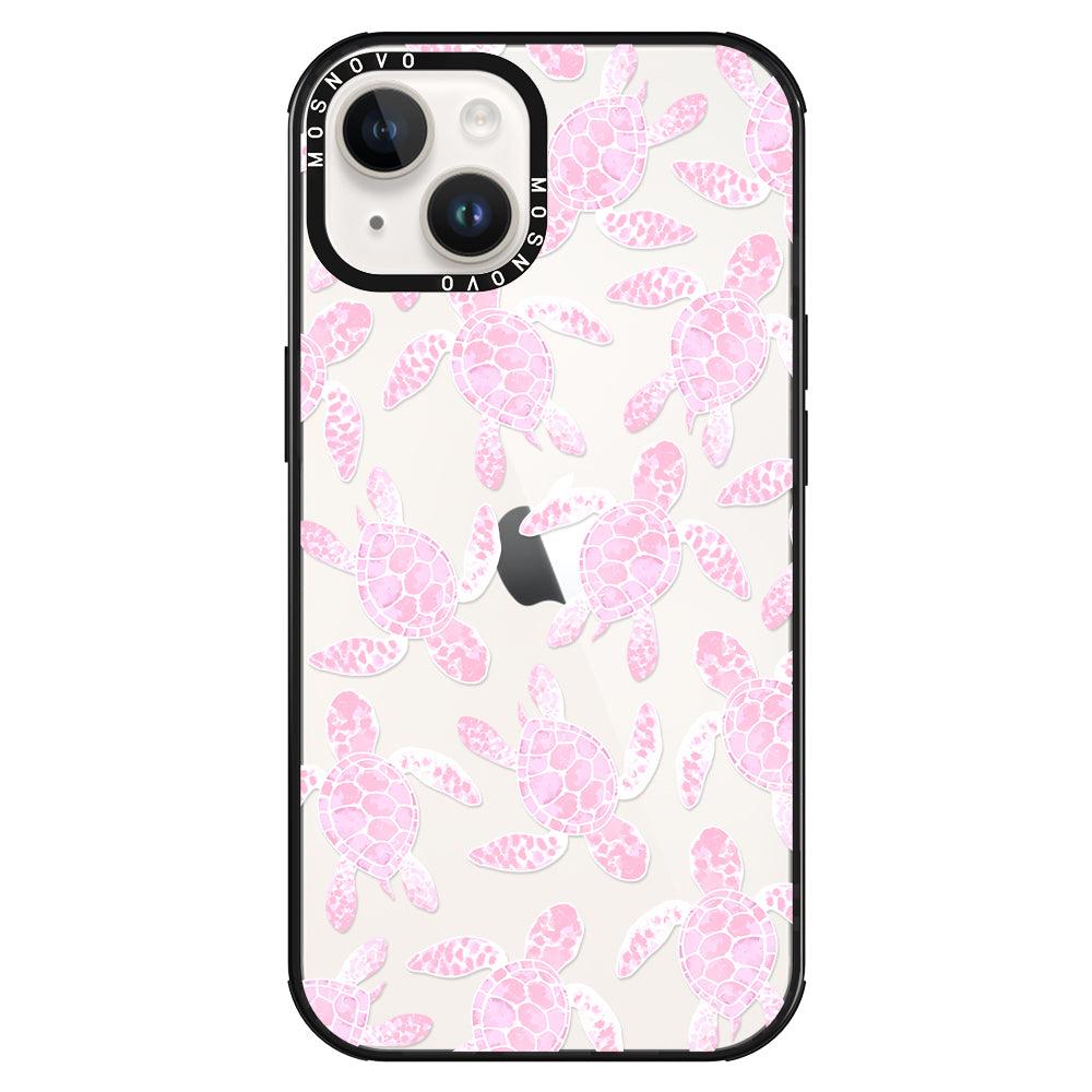 Pink Turtle Phone Case - iPhone 14 Case - MOSNOVO