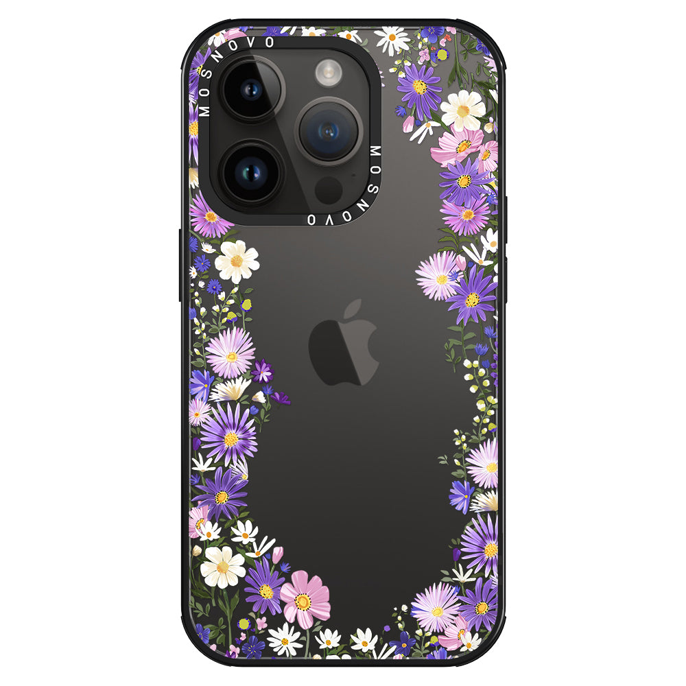 Purple Daisy Garden Phone Case - iPhone 14 Pro Case - MOSNOVO