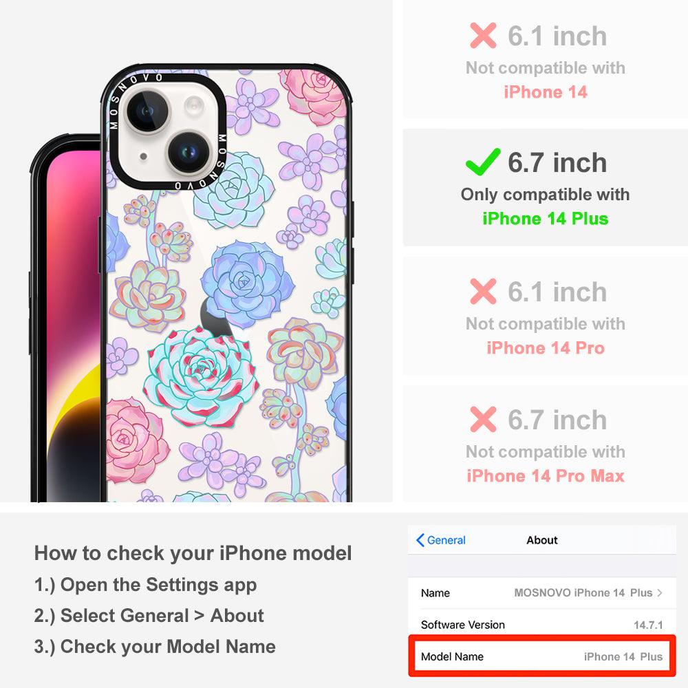 Succulents Phone Case - iPhone 14 Plus Case - MOSNOVO