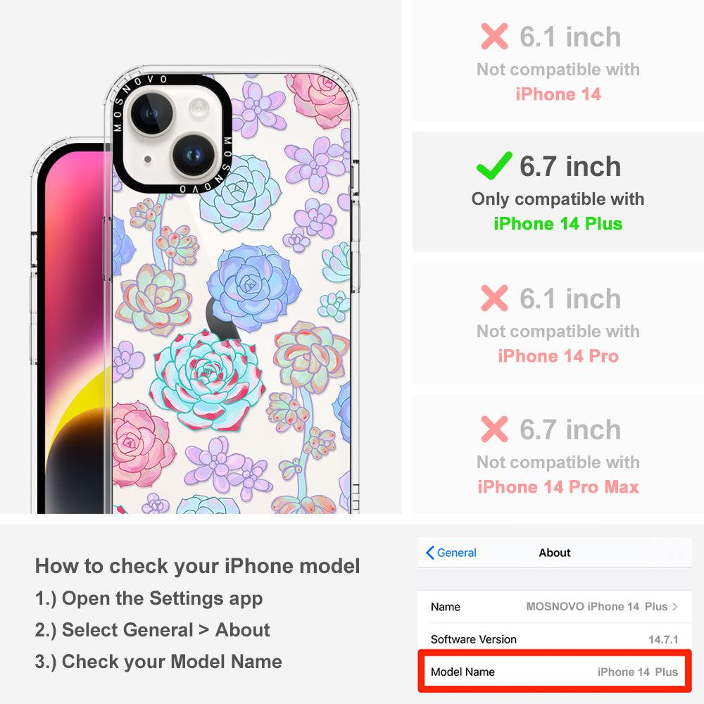 Succulents Phone Case - iPhone 14 Plus Case - MOSNOVO