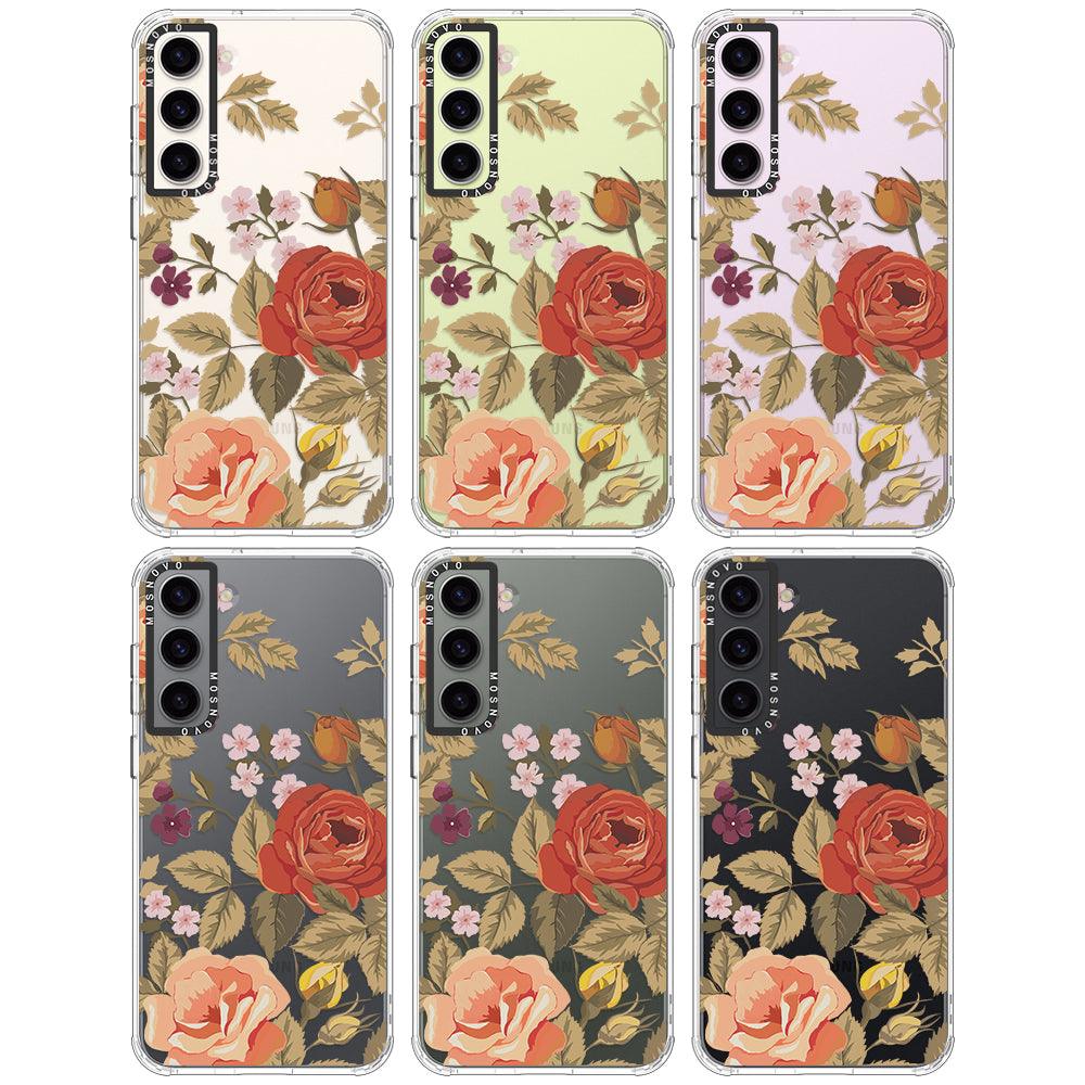 Vintage Floral Phone Case - Samsung Galaxy S23 Case - MOSNOVO