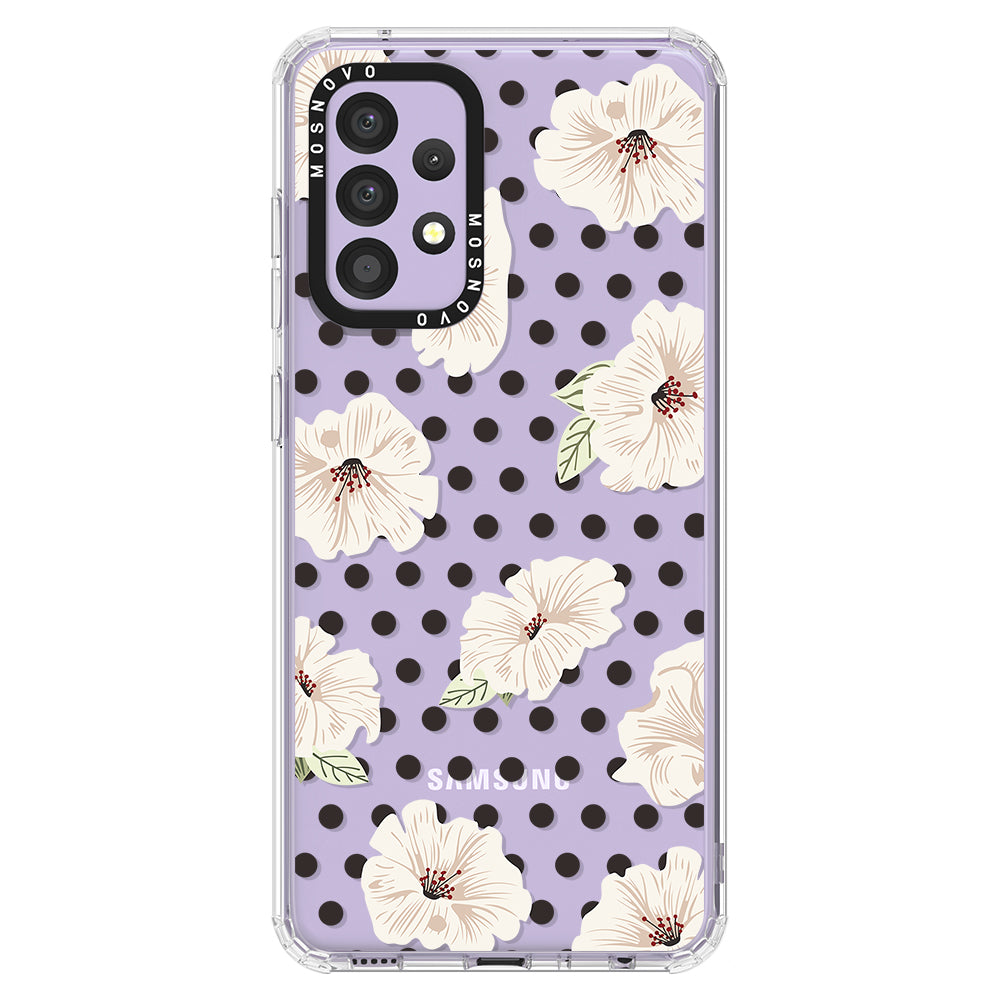 Vintage Hibiscus Flower Phone Case - Samsung Galaxy A52 & A52 Case - MOSNOVO