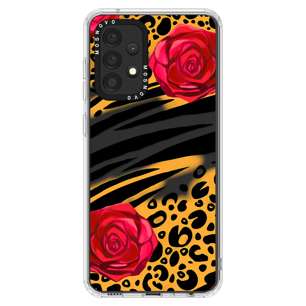 Wild Floral Leopard Phone Case - Samsung Galaxy A52 & A52 Case - MOSNOVO