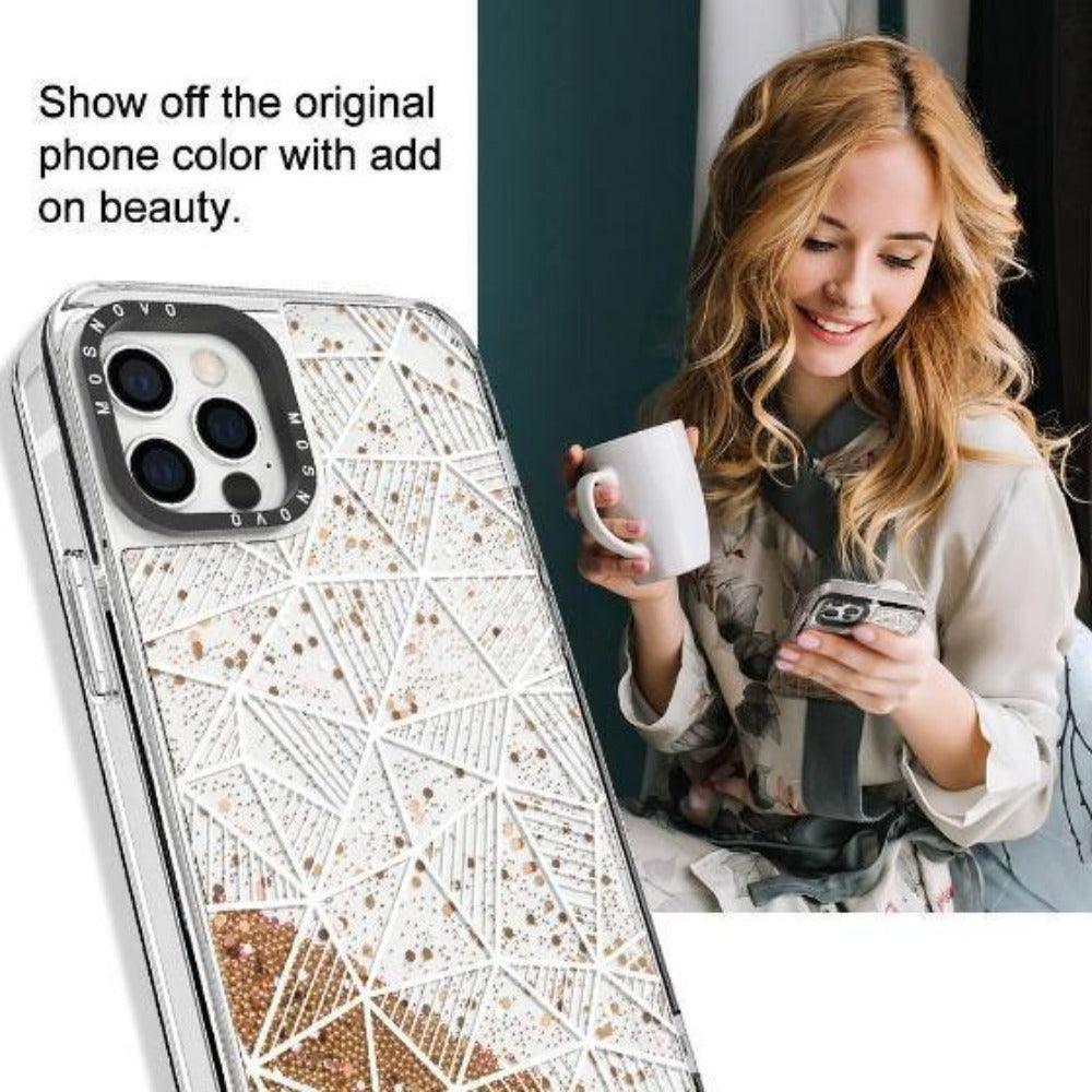 3D Bargraph Glitter Phone Case - iPhone 12 Pro Case - MOSNOVO