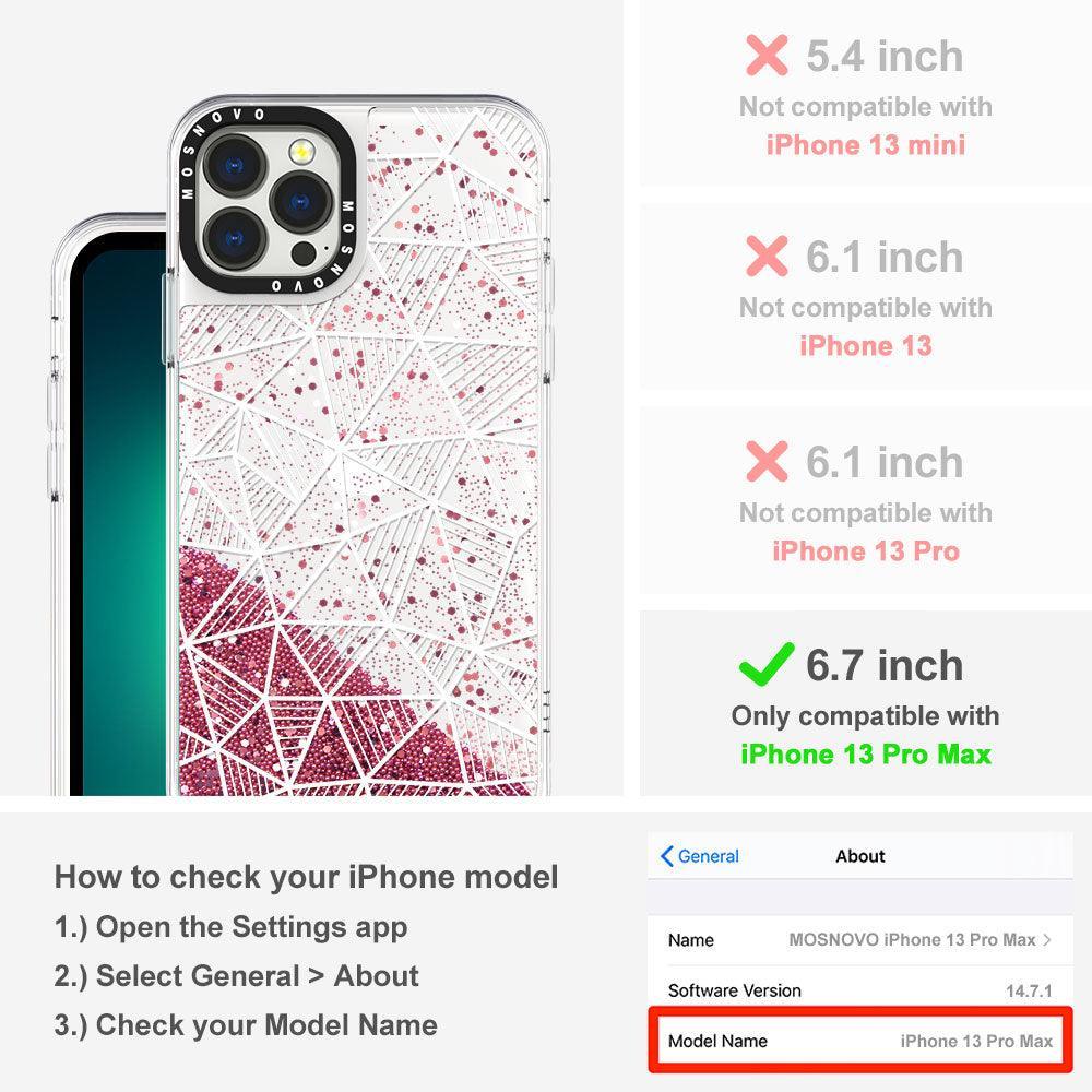 3D Bargraph Glitter Phone Case - iPhone 13 Pro Max Case - MOSNOVO