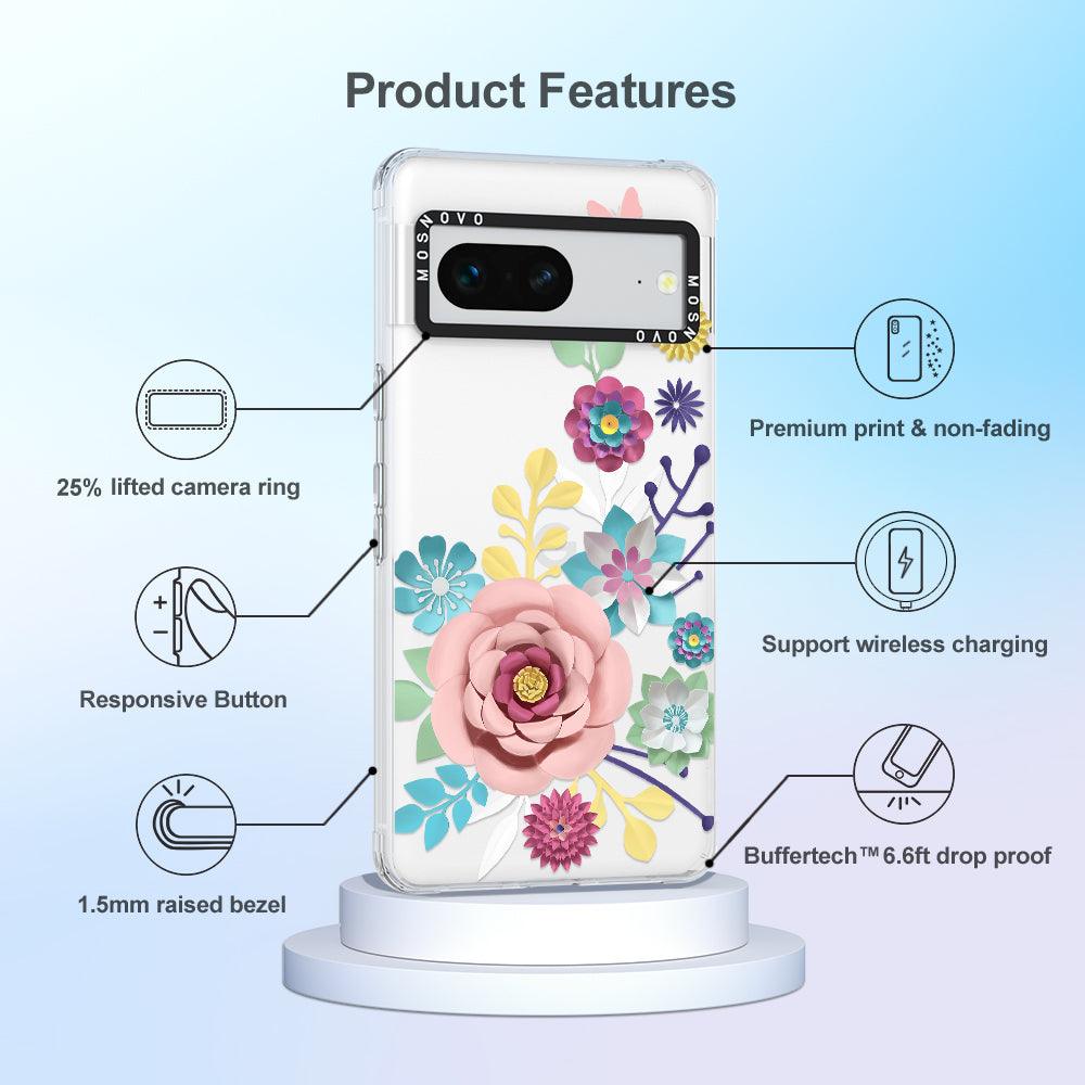 3D Floral Phone Case - Google Pixel 7 Case - MOSNOVO