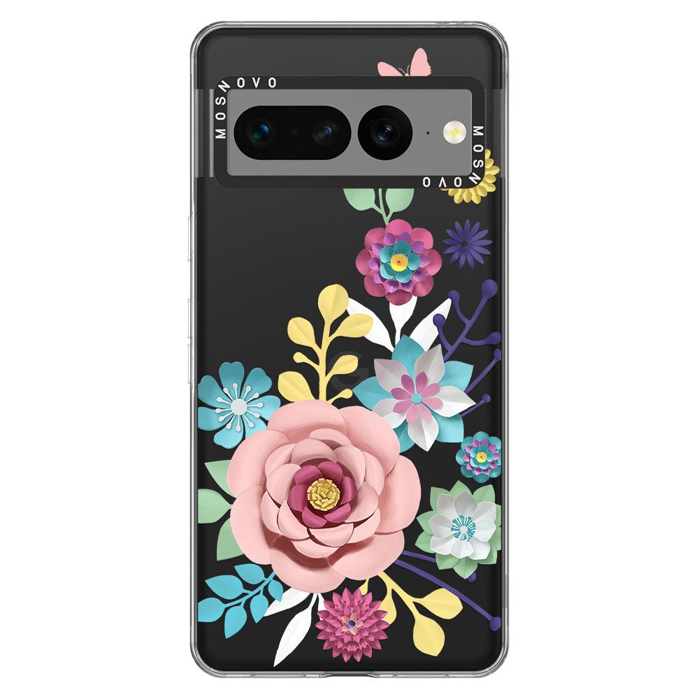 3D Floral Phone Case - Google Pixel 7 Pro Case - MOSNOVO