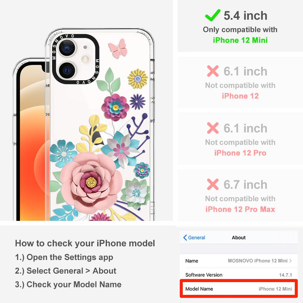 3D Floral Phone Case - iPhone 12 Mini Case - MOSNOVO