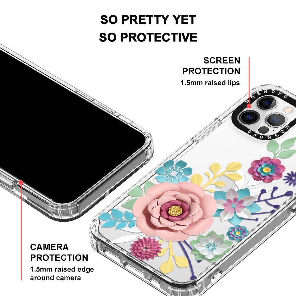 3D Floral Phone Case - iPhone 12 Pro Case - MOSNOVO