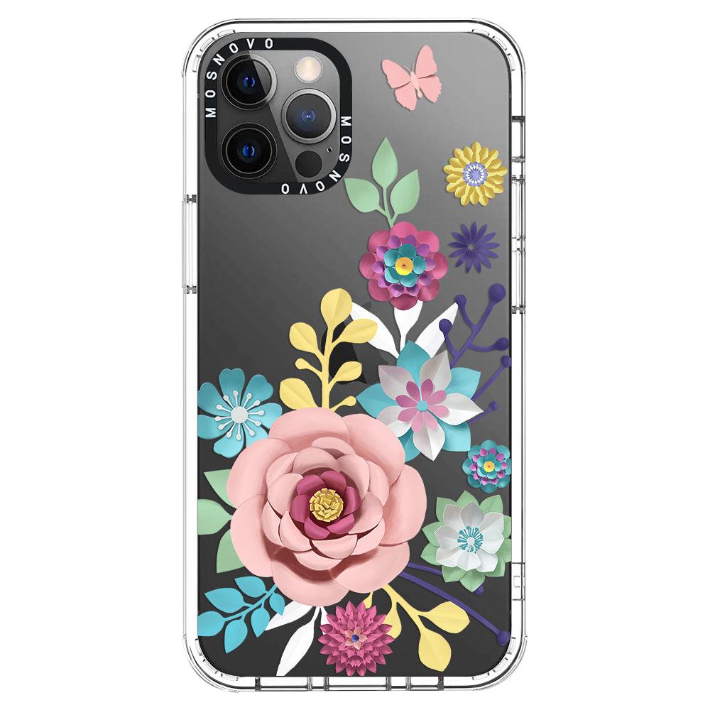 3D Floral Phone Case - iPhone 12 Pro Max Case - MOSNOVO