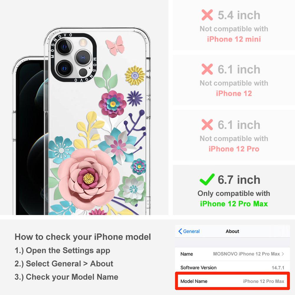 3D Floral Phone Case - iPhone 12 Pro Max Case - MOSNOVO
