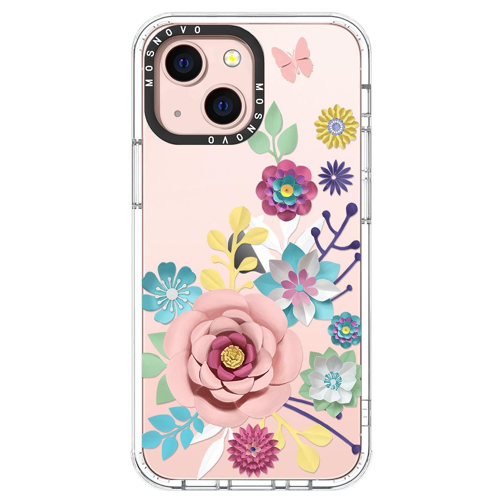 3D Floral Phone Case - iPhone 13 Mini Case - MOSNOVO