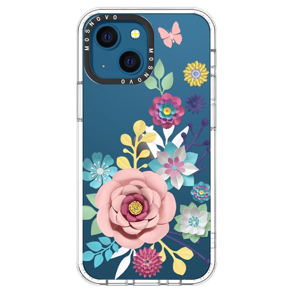 3D Floral Phone Case - iPhone 13 Mini Case - MOSNOVO