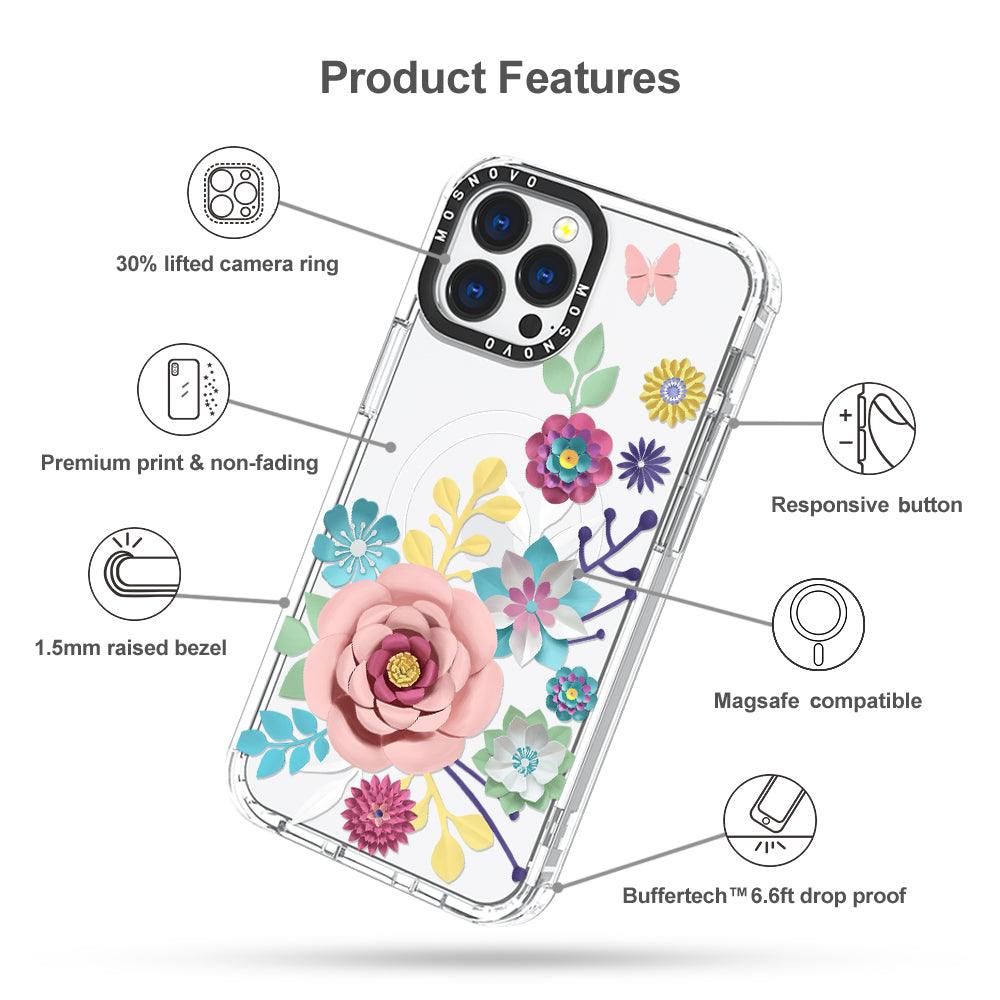 3D Floral Phone Case - iPhone 13 Pro Max Case - MOSNOVO
