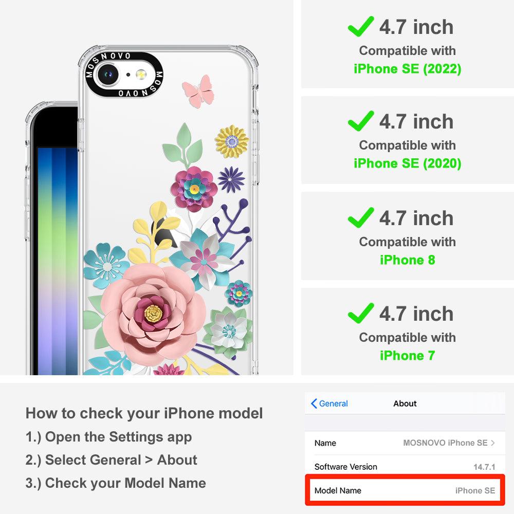 3D Floral Phone Case - iPhone SE 2022 Case - MOSNOVO