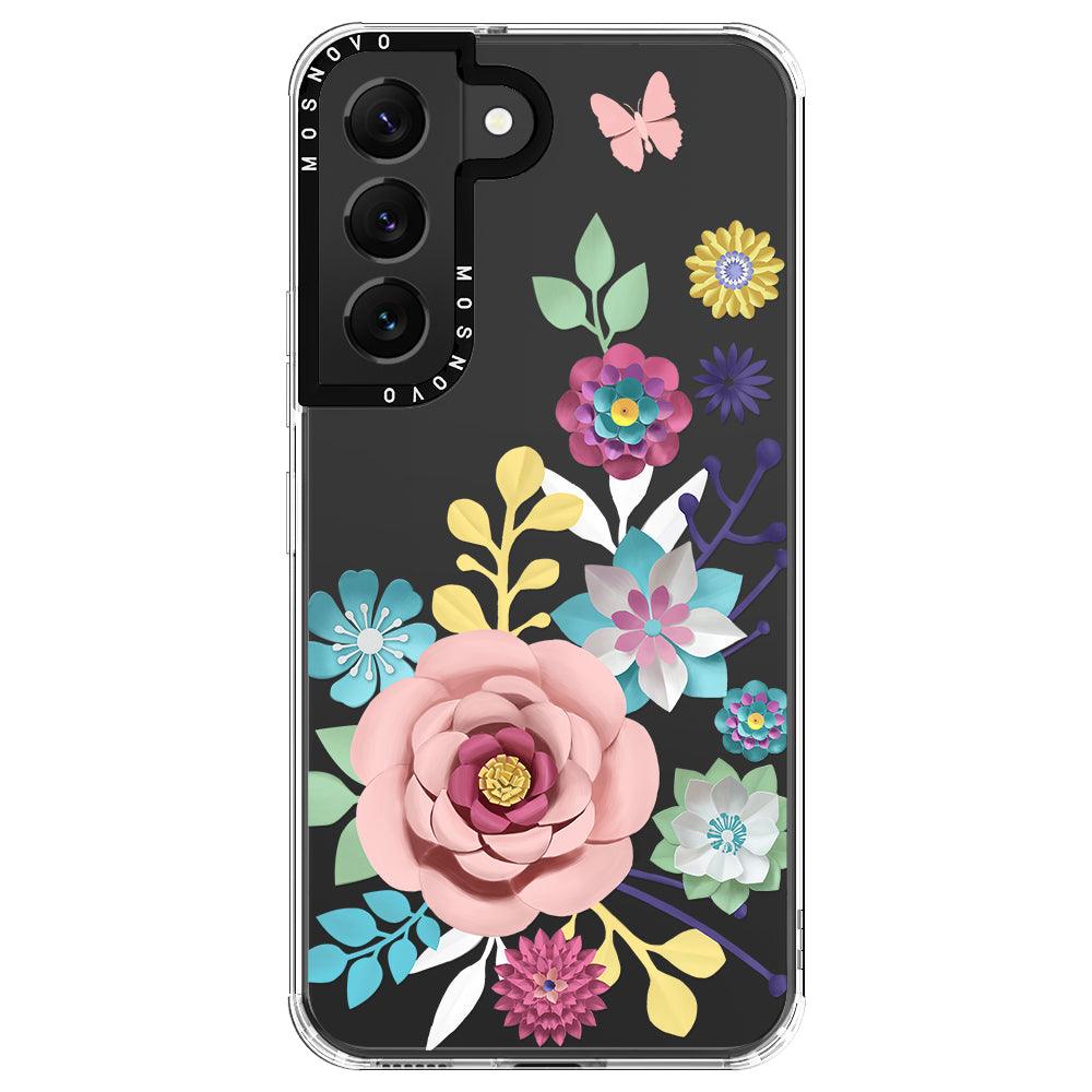 3D Floral Phone Case - Samsung Galaxy S22 Case - MOSNOVO
