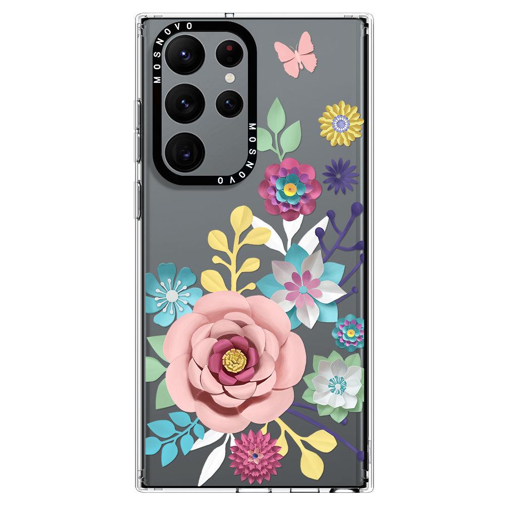 3D Floral Phone Case - Samsung Galaxy S22 Ultra Case - MOSNOVO