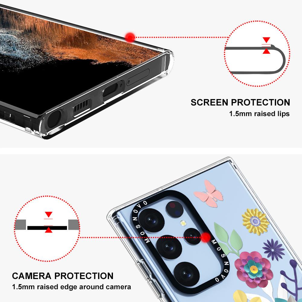 3D Floral Phone Case - Samsung Galaxy S22 Ultra Case - MOSNOVO