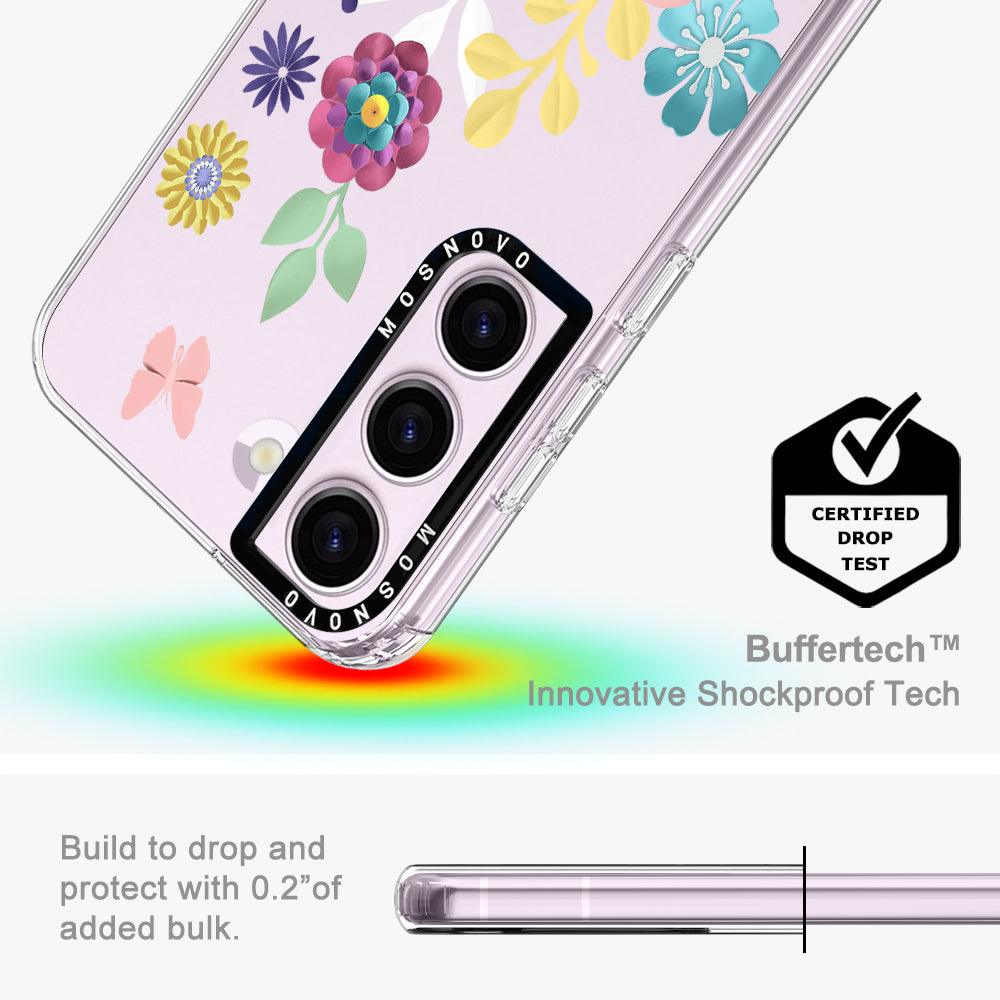 3D Floral Phone Case - Samsung Galaxy S23 Plus Case - MOSNOVO