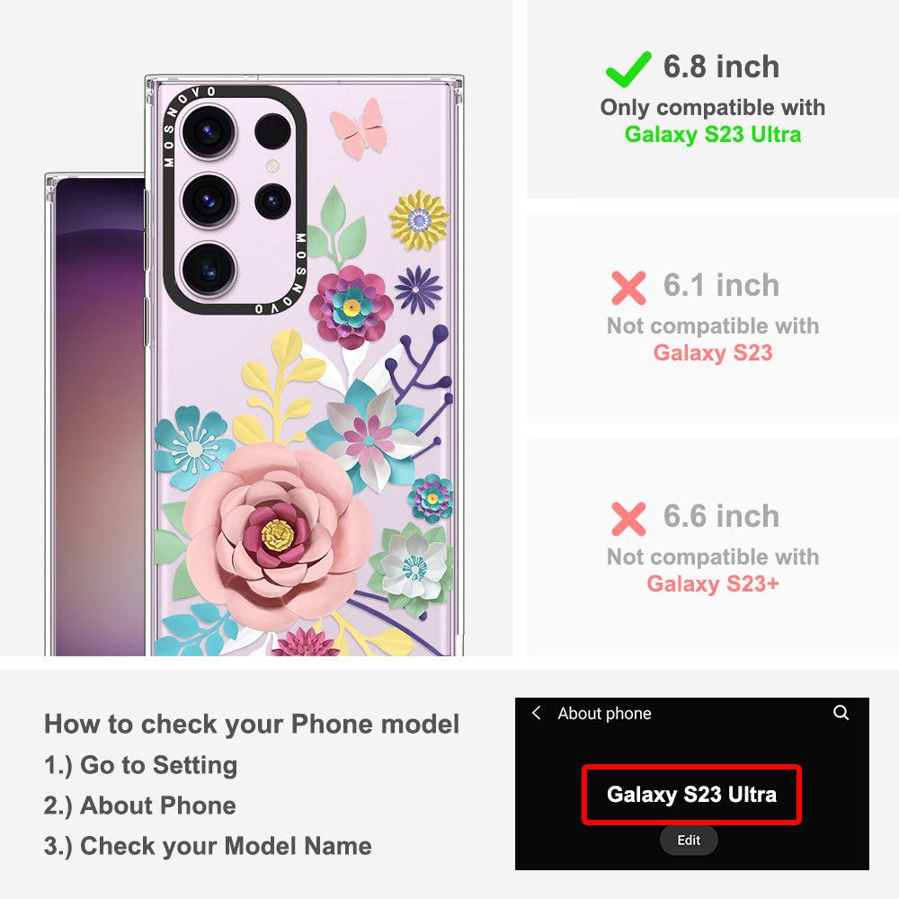 3D Floral Phone Case - Samsung Galaxy S23 Ultra Case - MOSNOVO