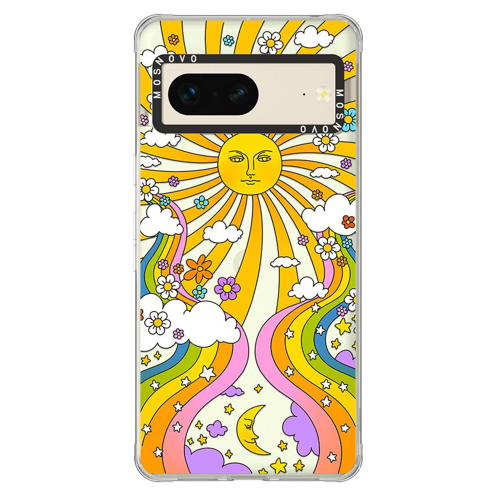 70's Psychedelic Groovy Art Phone Case - Google Pixel 7 Case - MOSNOVO