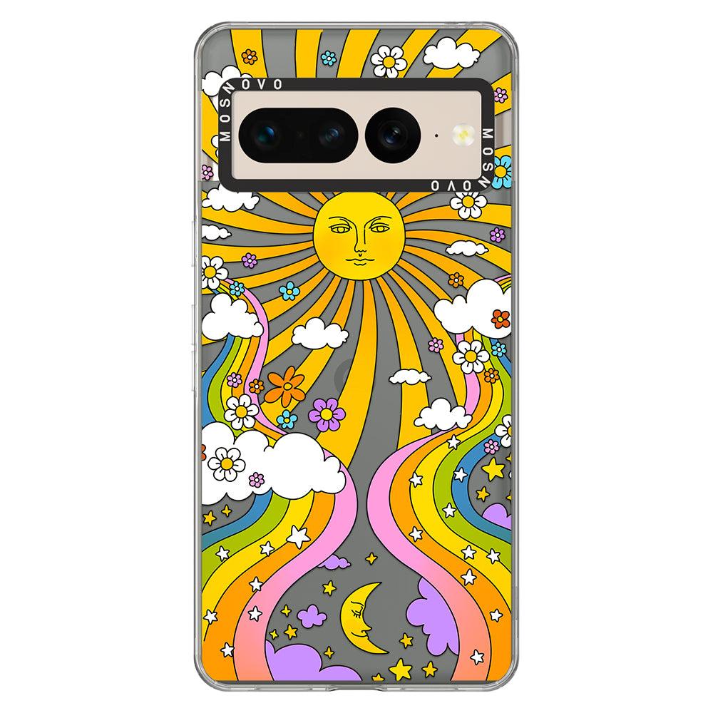70's Psychedelic Groovy Art Phone Case - Google Pixel 7 Pro Case - MOSNOVO