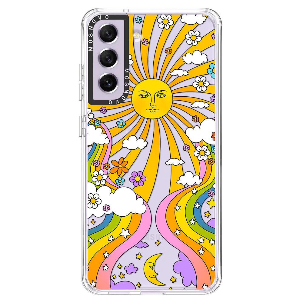 70's Psychedelic Groovy Art Phone Case - Samsung Galaxy S21 FE Case - MOSNOVO