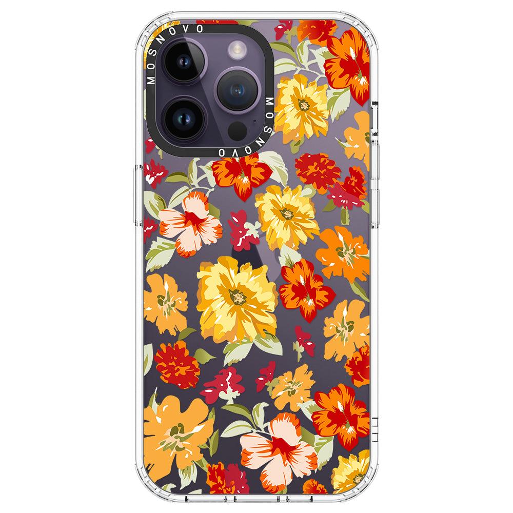Pro Max 70s Flower Phone Case 70s Boho Yellow Flower Phone Case