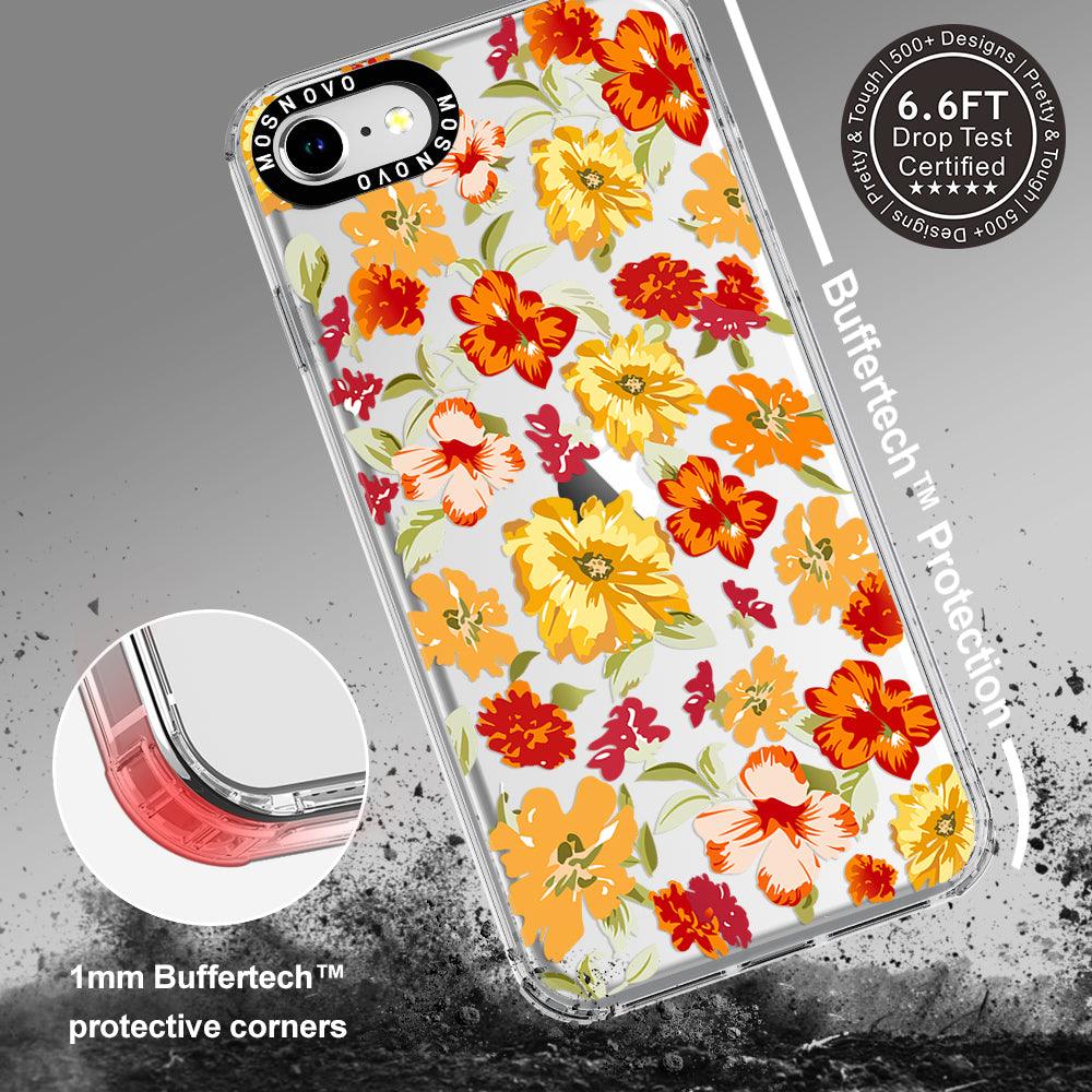70s Boho Yellow Flower Phone Case - iPhone 8 Case - MOSNOVO
