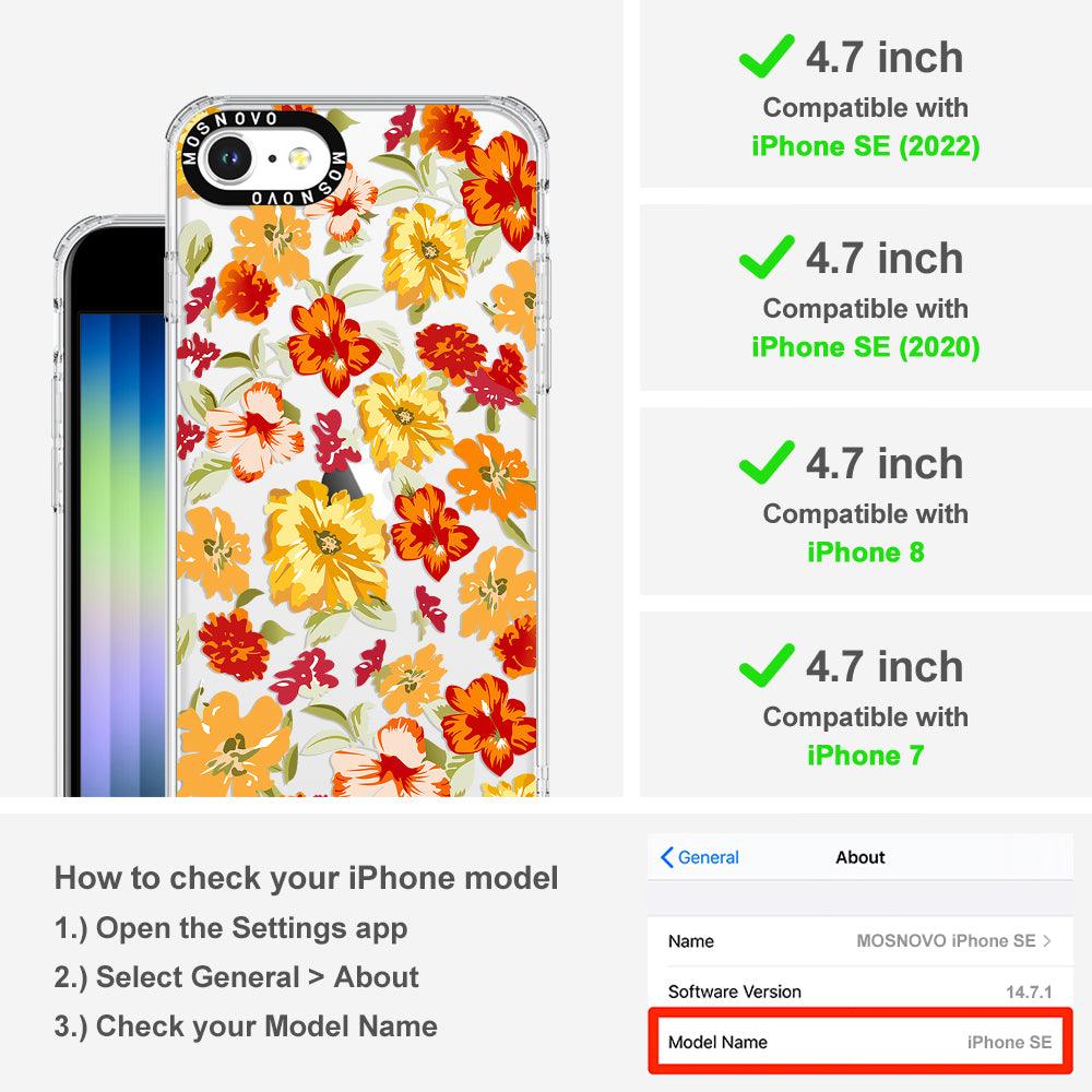 70s Boho Yellow Flower Phone Case - iPhone SE 2020 Case - MOSNOVO