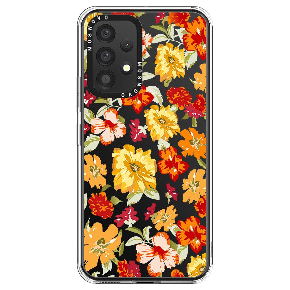 70s Boho Yellow Flower Phone Case - Samsung Galaxy A53 Case - MOSNOVO