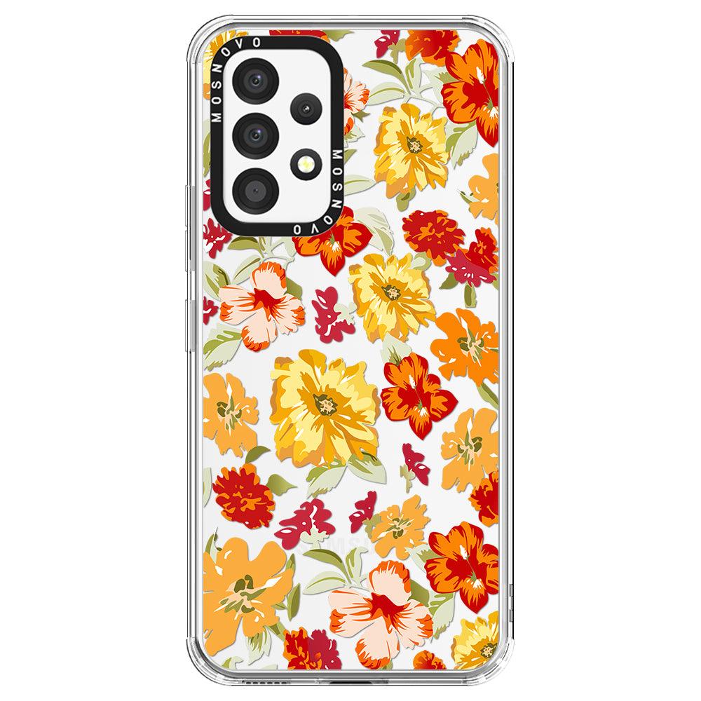 70s Boho Yellow Flower Phone Case - Samsung Galaxy A53 Case - MOSNOVO