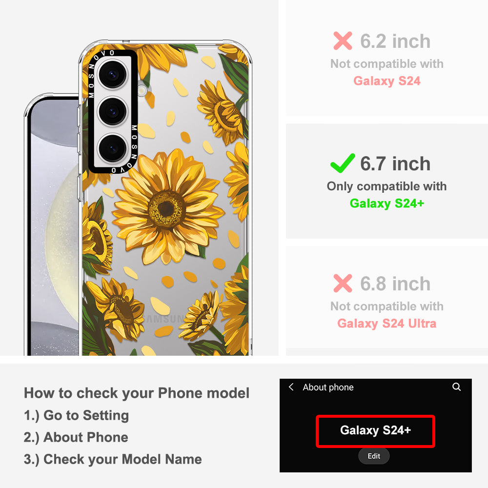 Sunflower Garden Phone Case - Samsung Galaxy S24 Plus Case - MOSNOVO