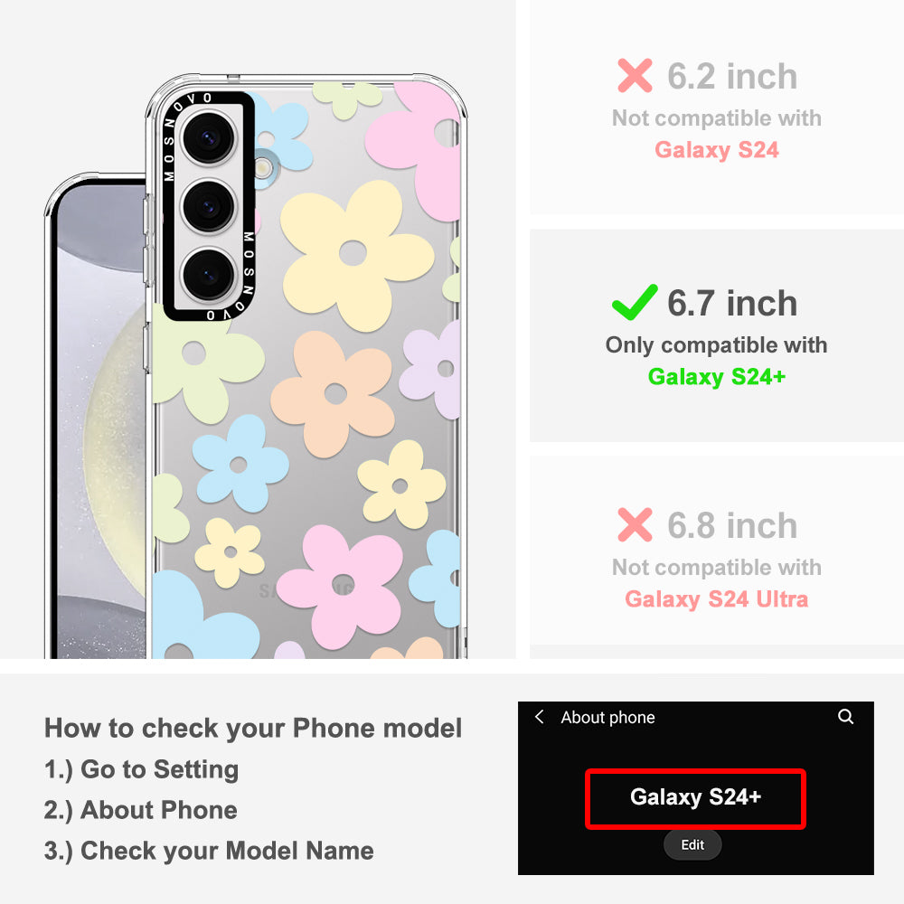 Pastel Flower Phone Case - Samsung Galaxy S24 Plus Case