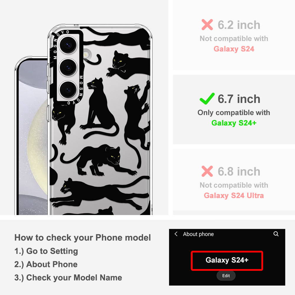 Black Panther Phone Case - Samsung Galaxy S24 Plus Case