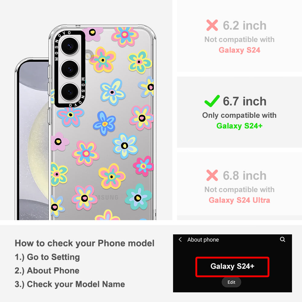 Groovy Flower Phone Case - Samsung Galaxy S24 Plus Case - MOSNOVO